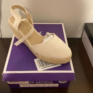 Tan color wedge sandal